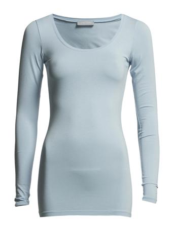 Sik Solid 265 Langærmet T-shirt Blå Samsøe Samsøe