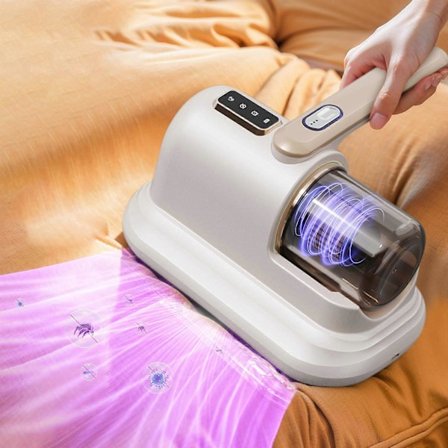 Multifunksjonell sengestøvsuger 100W Høy Effekt Støvmidd-drepende Håndholdt Madrassstøvsuger Med Filter Rengjør Stoff Effektivt FLYE1976 Whit