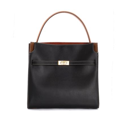 Tory Burch Lee Radziwill Double Väska svart, Dam Axelremsväskor, Dam, Storlek: ONE SIZE