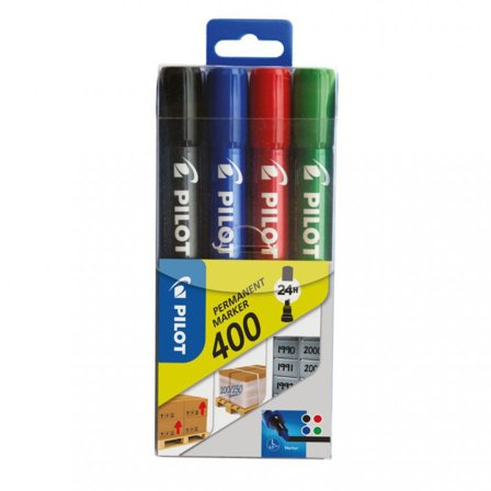 Pilot Permanent Marker 400 lot de 4