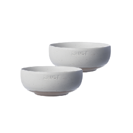 ERNST Skål stengods 2-pack Serveringstillbehör Vit d11 h4,5