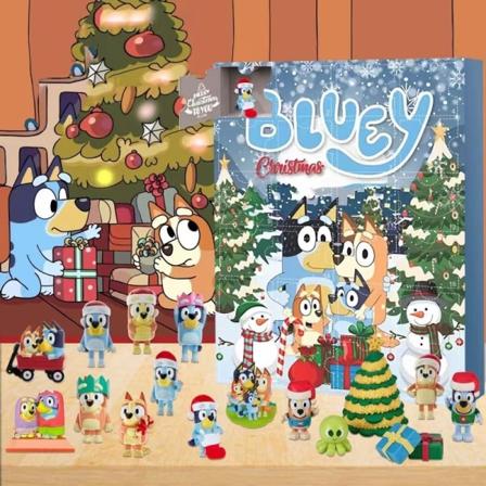 1 kpl (Bluey) Joulun adventtikalenteri Eri tyylej 24 p iv joulua