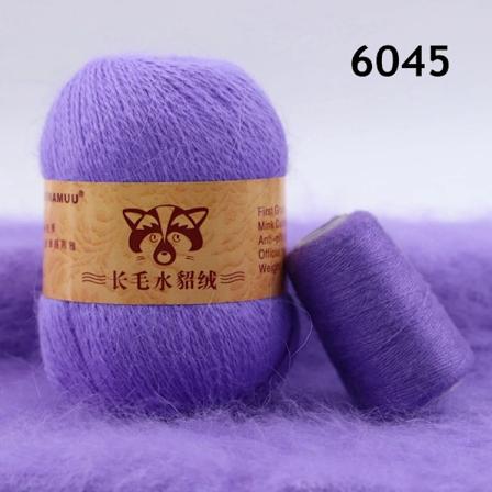 50+20g Extra Mjuk Plysch Mink Hårgarn Premium Handstickning Virkningstråd För Halsduk Väst Hatt Damkläder Vinter Höst Varma Garn 6045