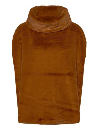 Bavally Fur Poncho - Brown B.young