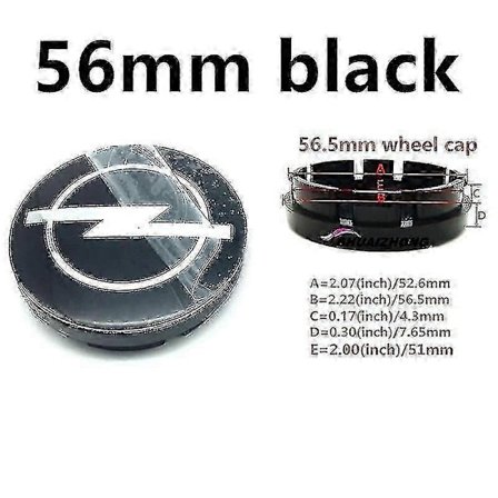 4 stk Opel 56mm 59mm 60mm 64mm 68mm Bil Felgsenter Nav Kapsler Svart Sølv Felger Deksel Auto Logo Merke Emblem Deler Tilbehør Wigslar