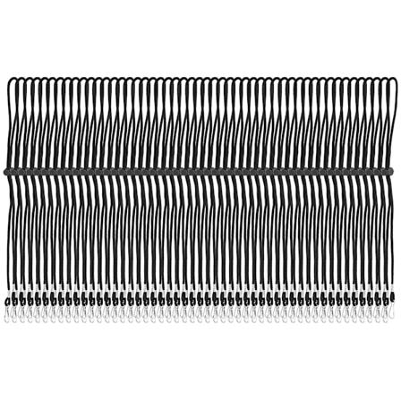 50 stk justerbar snor svart vindtett anti-tapt hatt øreholder nylon tau halskjede