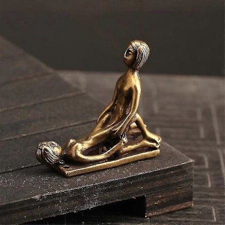 Erotisk Bronsfigur Kulturell Erotisk Prydnad Sängbord Erotisk Figurin Banmo