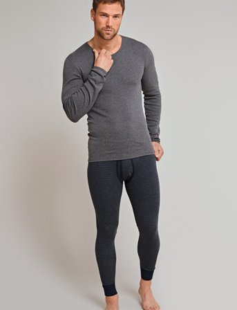 Schiesser Long Pants - Black - M