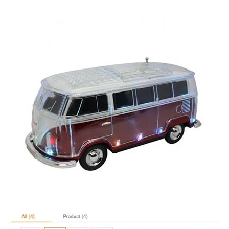 WS-267BT Kristallformad Bilbuss Bluetooth Högtalare med TF USB FM AUX Handsfree LED