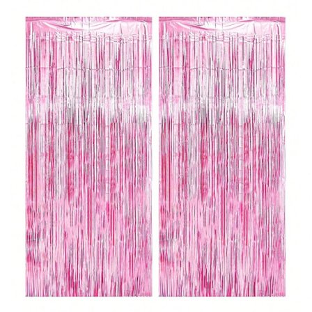 2st Tinsel Gardin Tofs Bakgrundsdekorationer ROSA