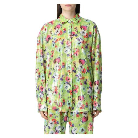 Msgm Shirts Grøn, Dame Skjorter