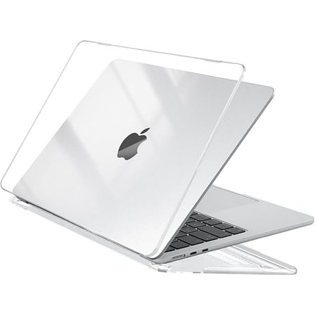 Kompatibel med MacBook Air 13,6-tum M2 A2681 M3 A3113 20222024 med Touch ID, plastskal, transparent glas