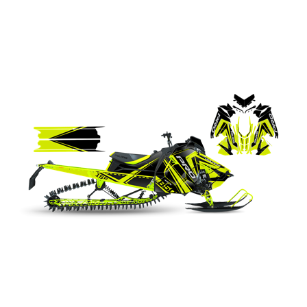 Dekalkit SweTown Ream Racer 19 Lime - Polaris Axys 800 Switchback XCR 2018-2020