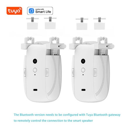 Smart Elektrisk Gardinmotor - Bluetooth Dubbelöppning för T/U-skena, Automatisera Dina Gardiner Bekvämt och Enkelt