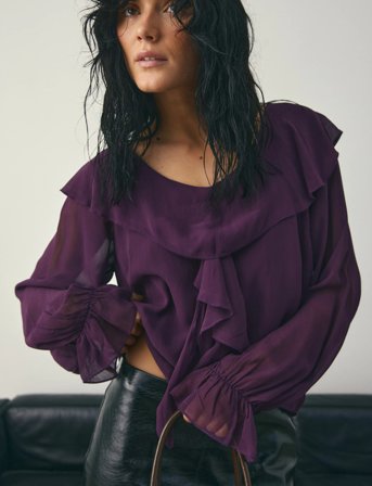 Noella Leiana Blouse - Purple - XS