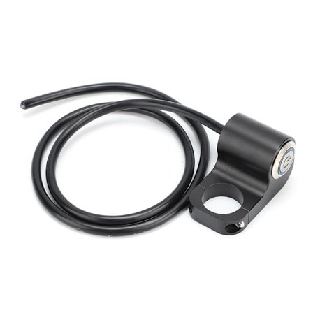 22MM Rostfritt Stål Spot Light Strömbrytare Modifiering Styre Strömbrytare Med Strömsymbol