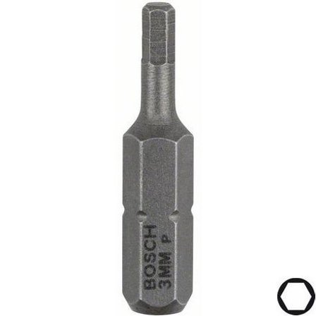 Bosch HEX Skruvbits HEX3 3-pack 25mm, Maskintillbehör & förbrukning