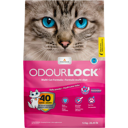 Intersand Classic - Intersand Odour Lock Baby Powder 12 kg - Katt - Kattesand & kattestrø - Klumpdannende kattesand - ZOO.no