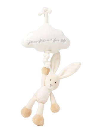 Teddykompaniet | Diinglisar, Speldosa Moln, Kanin, Beige | 37 CM