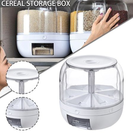 6 in 1 6-ristikon pyörivä vilja-annostelija 360 astetta pyörivä riisi-annostelija