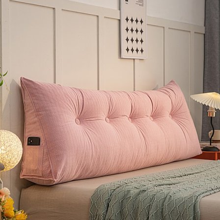 Stor Bolster Trekant Hovedgærde Kile Ryglæn Positioneringsstøtte Sengestøtte Læse Puder