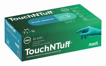 Ansell 92-500 Engangshanske Grønn nitril, Pudret Størrelse 8,5-9, 100-pack, Klær