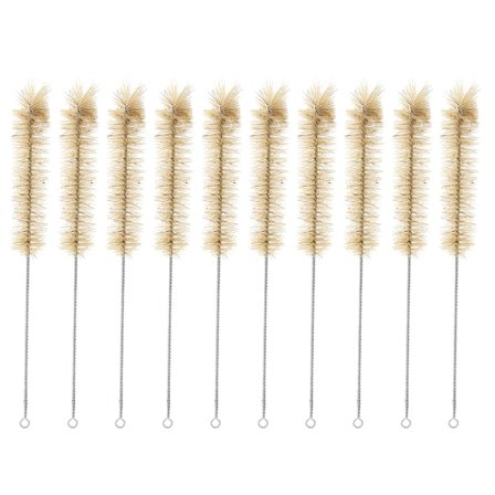 10 kpl lasiset koeputken puhdistusharjat harjakset putki pullon puhdistustyökalut keskikoko