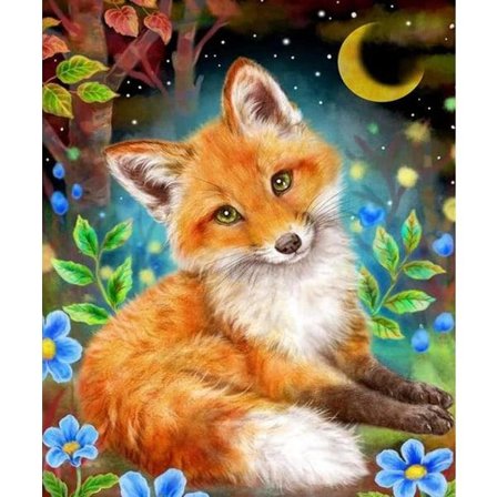 Fox Diamant Maleri Sæt til Voksne Begyndere 5D Fuld Bor Rundt Dyr Diamant Kunst Sæt Blomster Diamant Maleri Sæt Ræv