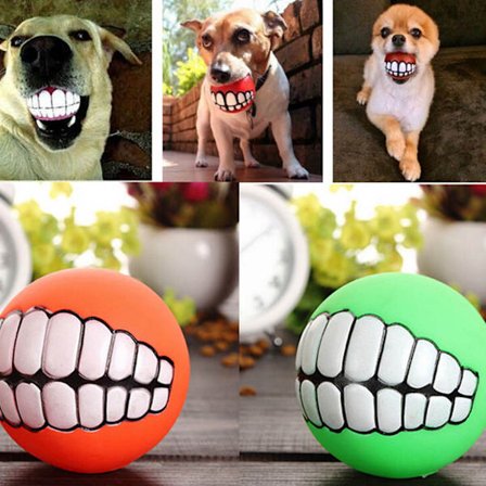 Rolig Pet Dog Ball Silicon Toy Chew Sound Dogs Play Toys Ultra