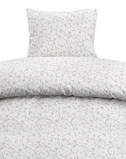 Påslakanset Vilja med blommönster 2-delar Gul - Borganäs of Sweden