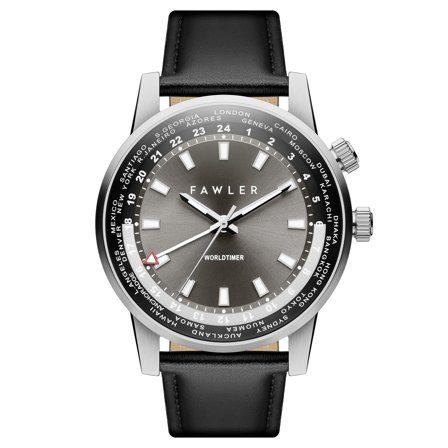 Gentium | Grey Stainless Steel World-time GMT Watch for Men - Wrist watches
