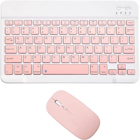 Oppladbar Bluetooth-tastatur og mus-kombinasjon Ultra-tynn bærbar kompakt trådløs mus-tastatursett for Android Windows-nettbrett