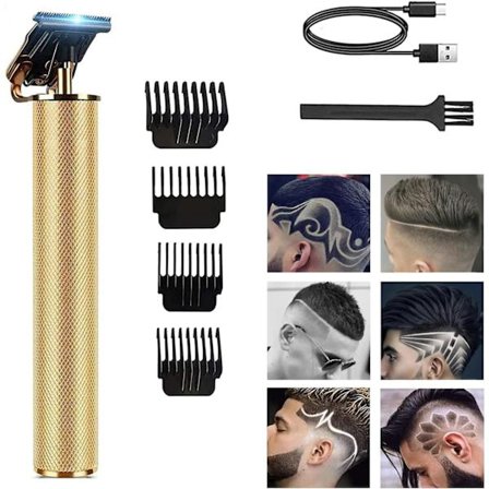 Hårklippere til mænd, professionelle herreklippere trådløse hårklippere frisure og plejesæt genopladelige med guidekamme gaver til mænd skæg