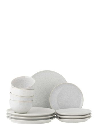 Bloomingville Addison Dinnerware Set, White, Stoneware - White - ONE SIZE