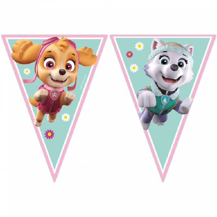 Flagguirlande Paw Patrol pink