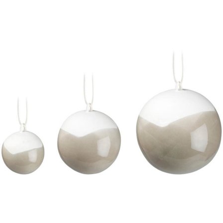 Kähler Nobili julekugler grå 3 stk. | KitchenOne