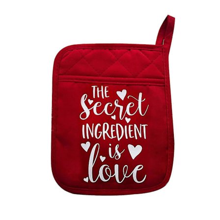 Tyuhe Valentinsdag Grydelap Varmebestandig Hængeløkke Multipurpose Tykkere Anti-skoldning Ovn Vante Mikrobølgeovn Handske Sjovt Køkken Bageudstyr [HK]