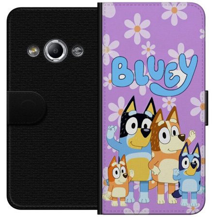 Kompatibel Tegnebogsetui til Samsung Galaxy Xcover 3 Stitch som skolefigur med bøger, blyanter og rygsæk i farverig kawaii-illustration