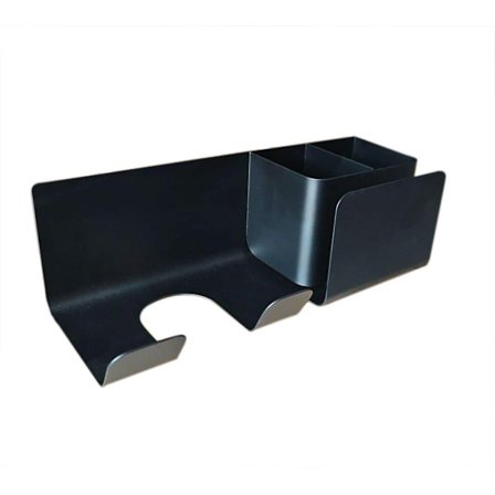 Hårfönshållare i Aluminium Väggmontering Punch-Fri Badrum Hängande Hylla Organizer Svart