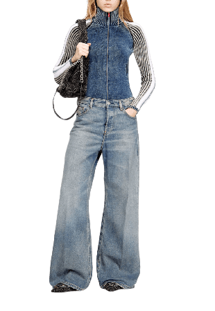 Diesel Relaxed Jeans 1996 D-Sire 0BEBL Dam Blå 27W32L