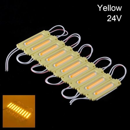 10STK LED Modul COB Lys GUL 24V GUL 24V