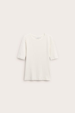 Kappahl | Ribbad topp Offwhite L | Offwhite