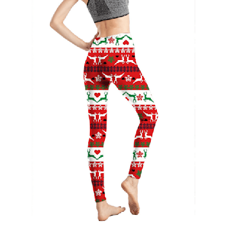 Stretchiga strumpbyxor för kvinnor för jul, Xmas Leggings