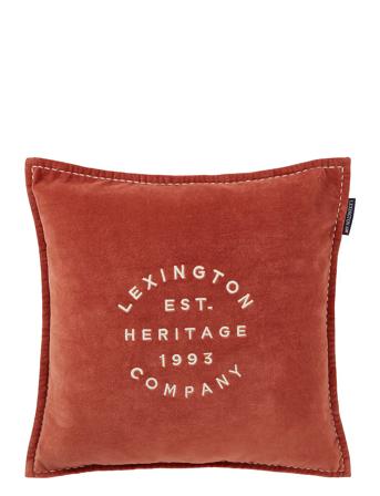 1993 Logo Organic Cotton Velvet Pillow Cover Home Textiles Cushions & Blankets Cushion Covers Brown Lexington Home