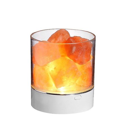 USB Kristall Ljus Naturlig Himalaya Salt Lampa Luftrenare Inomhus Varmt Ljus Bordslampa Sovrum Lava