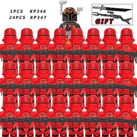 25 kpl Star Wars 322./501. legioonan mandalorialainen Sith Trooper Clone Warrior -kypäräminihahmo rakennusleluja