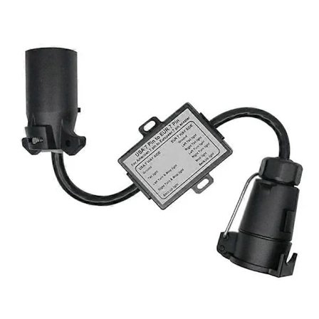 (pow yeah!) Trailer Connector USA til EU 7-polet Stikadapter Køretøjslink Trailerstik Trækkrog