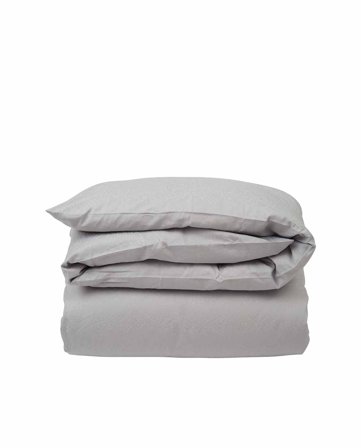 Lexington Hotel sateen duvet cover in gray jacquard