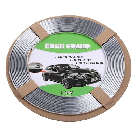 Bildør til beskyttelsesliste PVC Buffer Fleksibel Dør Kantbeskytter Støbning Strip Protector Sølv 6mm