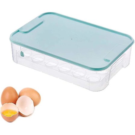 Äggförvaringslåda, Kök Äggförvaringslåda, Plast Ägglåda, Hållbar 24 Galler Pp Äggförvaringsbricka För Kyl, Vandring, Utomhus (blå)